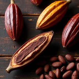 Vainas y semillas de cacao criollo de Oaxaca